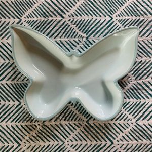 Ceramic Butterfly Dish Tray Pale Blue 8 x 6 x 1.5 inch Decoration Girl’s Bedroom